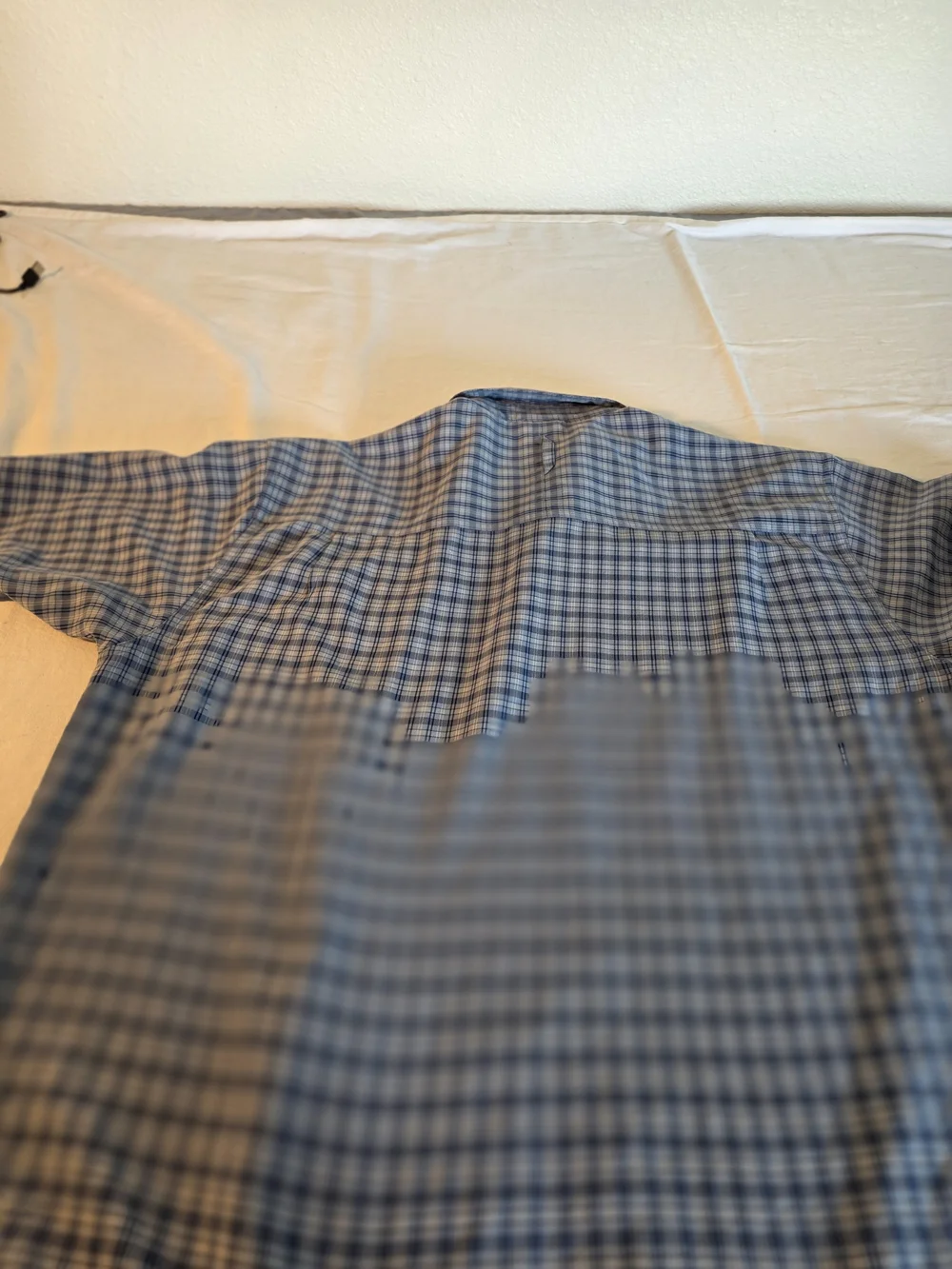 The North Face Blue Plaid Short-Sleeve Button-Up Shirt